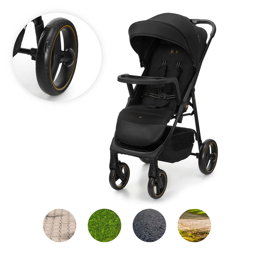 KINDERKRAFT Kočík športový Trig 3 Tray Onyx Black