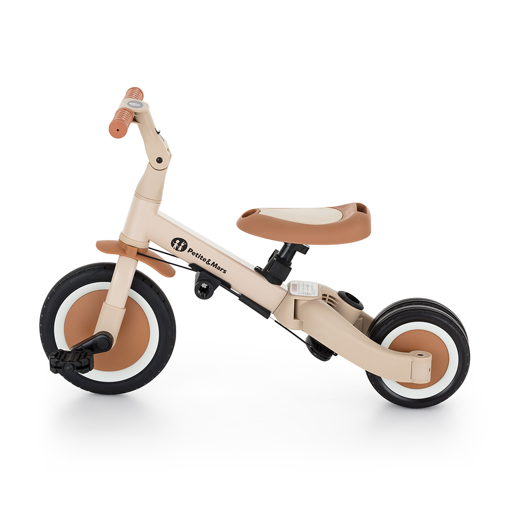 PETITE&amp;MARS Trojkolka multifunkčná 5v1 Turbo Plus Desert Sand