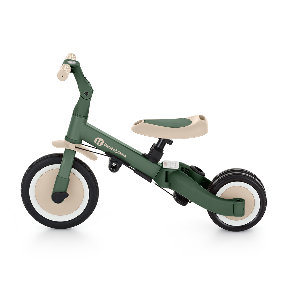 PETITE&amp;MARS Trojkolka multifunkčná 5v1 Turbo Plus Misty Green