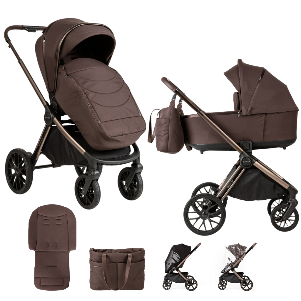 ADAMEX Kočík kombinovaný Bianco 13 Chocolate Brown