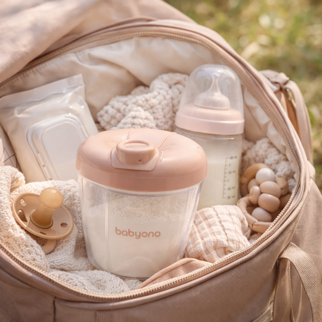 BABYONO Dávkovač sušeného mlieka Beige