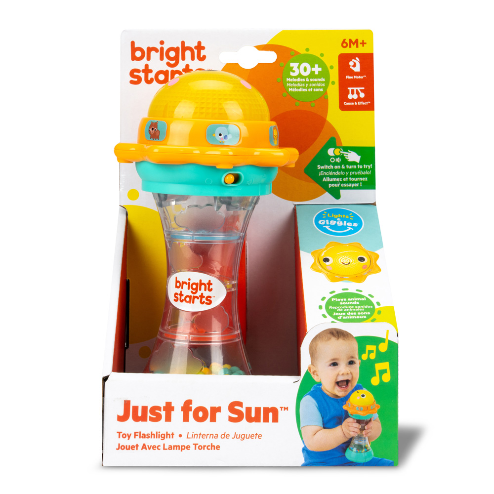 BRIGHT STARTS Hračka hudobná hrkálka slniečko Just for Sun™ 6m+