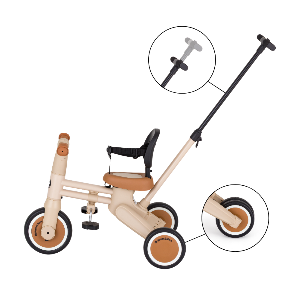 PETITE&amp;MARS Trojkolka multifunkčná 4v1 Drift Desert Sand