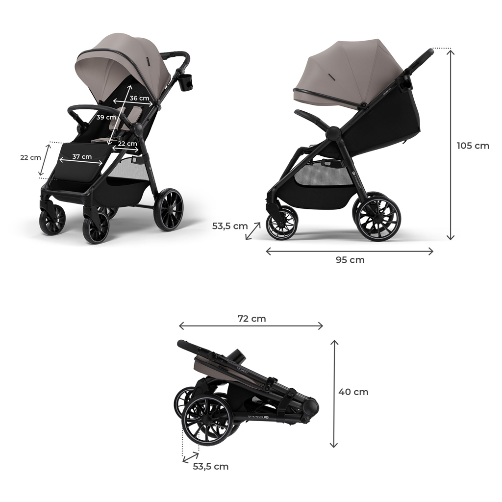 KINDERKRAFT Kočík športový Grande 2 Sand Beige