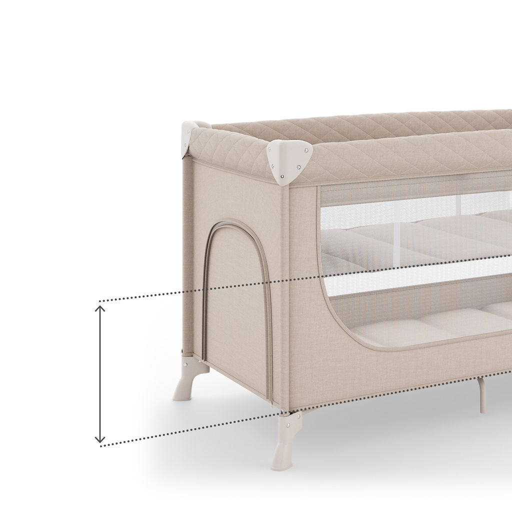 KINDERKRAFT Postieľka cestovná Leody Up Beige