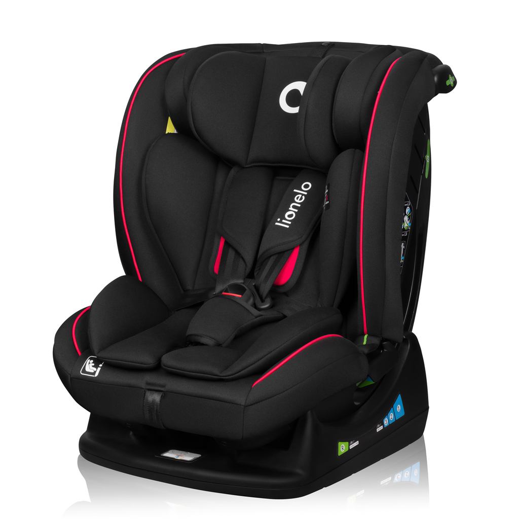 LIONELO Autosedačka Aart i-Size (40-150 cm) Black Carbon Red