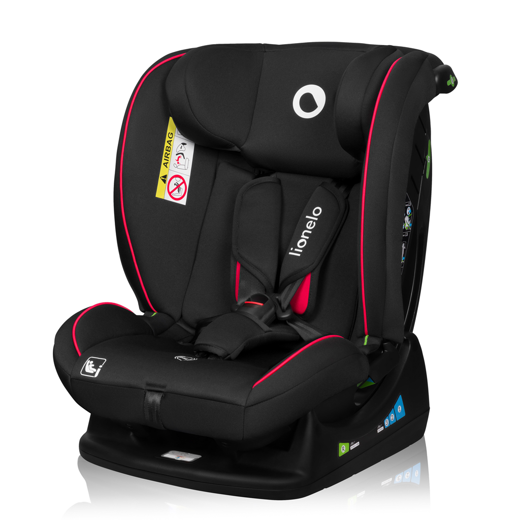 LIONELO Autosedačka Aart i-Size (40-150 cm) Black Carbon Red
