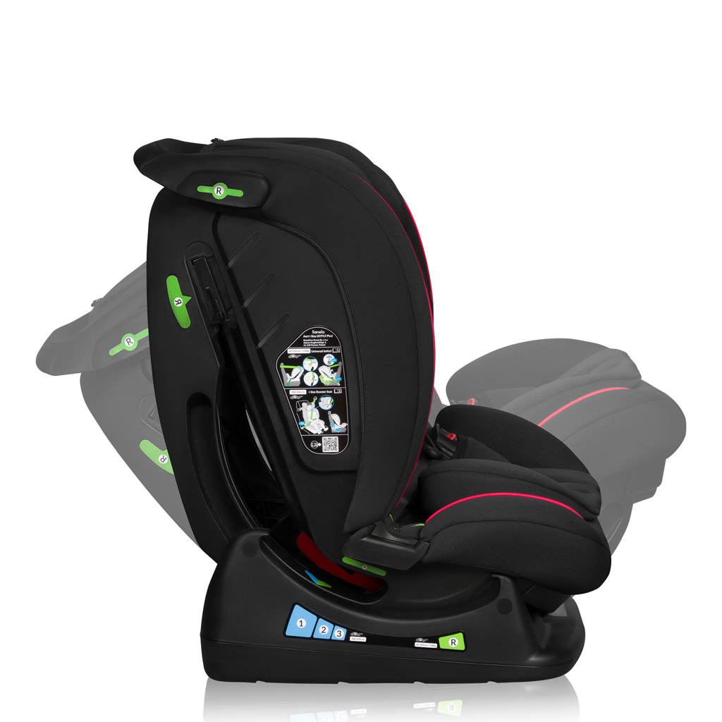 LIONELO Autosedačka Aart i-Size (40-150 cm) Black Carbon Red