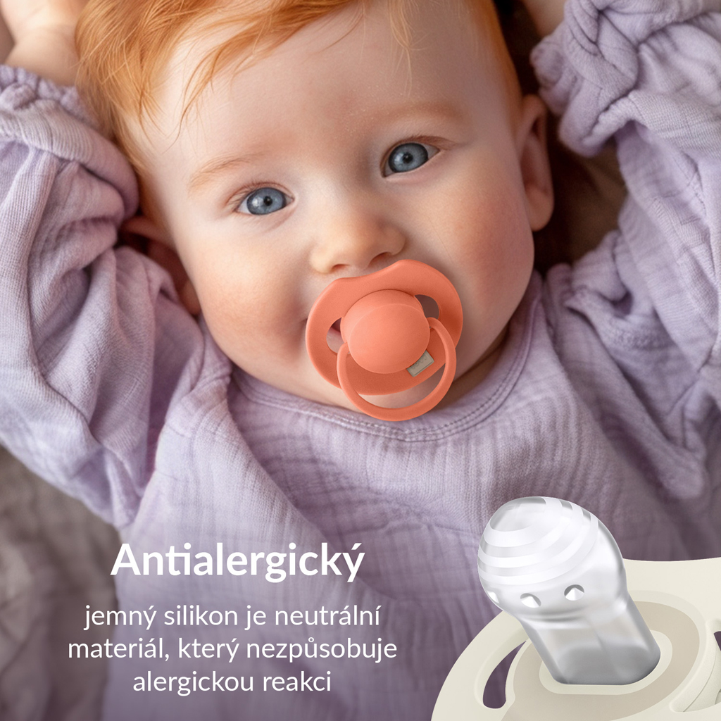 LOVI Cumlík silikónový dynamický Prime 6-18m 2ks Coconut/Ivory