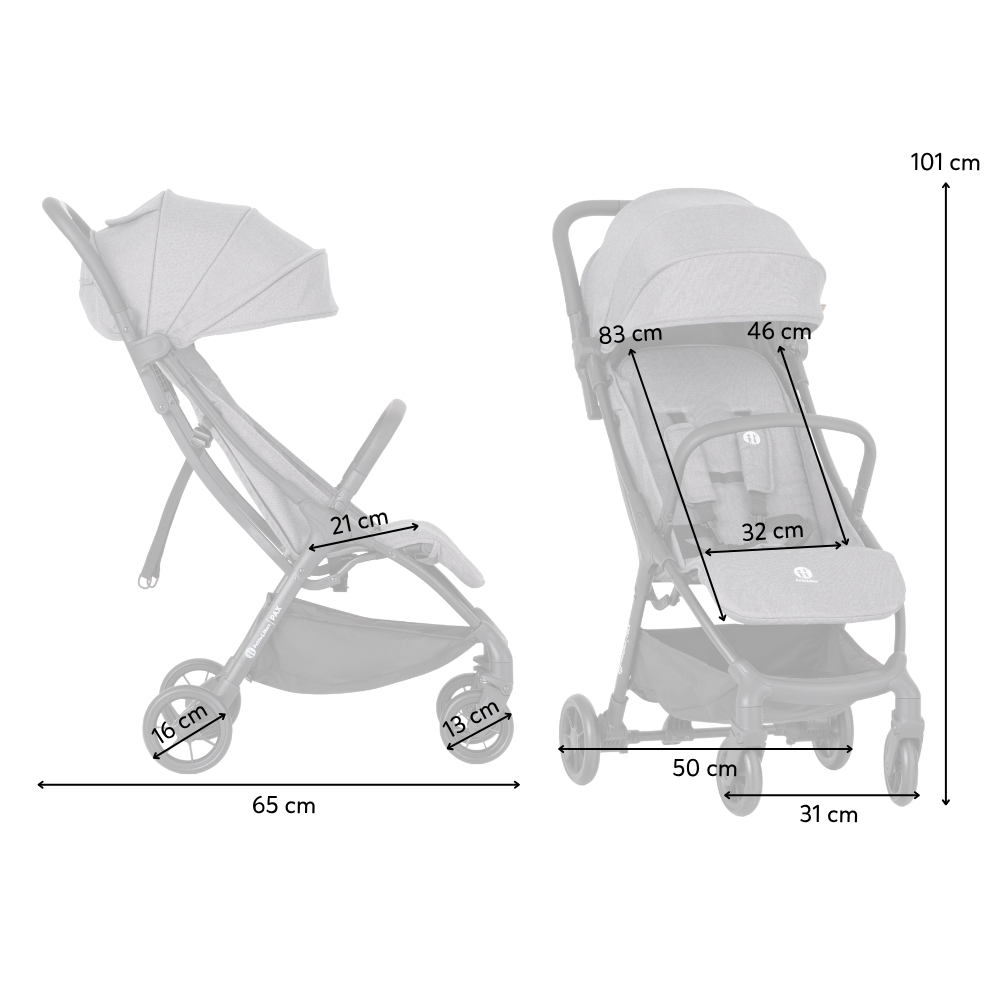 PETITE&amp;MARS Kočík športový Pax Ultimate Grey
