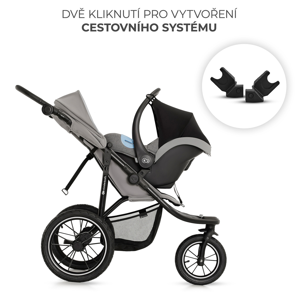 KINDERKRAFT Kočík športový Helsi 2 Grey