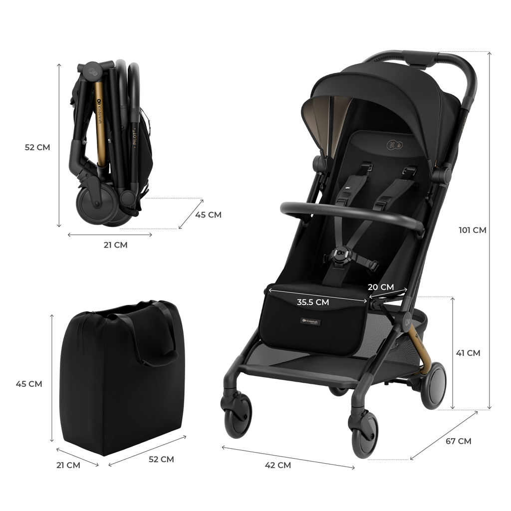 KINDERKRAFT SELECT Kočík športový Pilot 2 Black