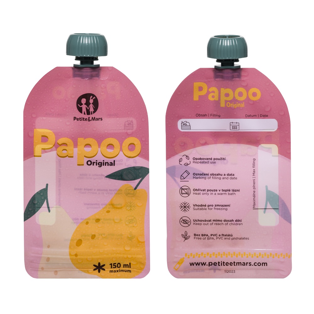 PETITE&amp;MARS Kapsička na jedlo Papoo Original 1+1 ZADARMO
