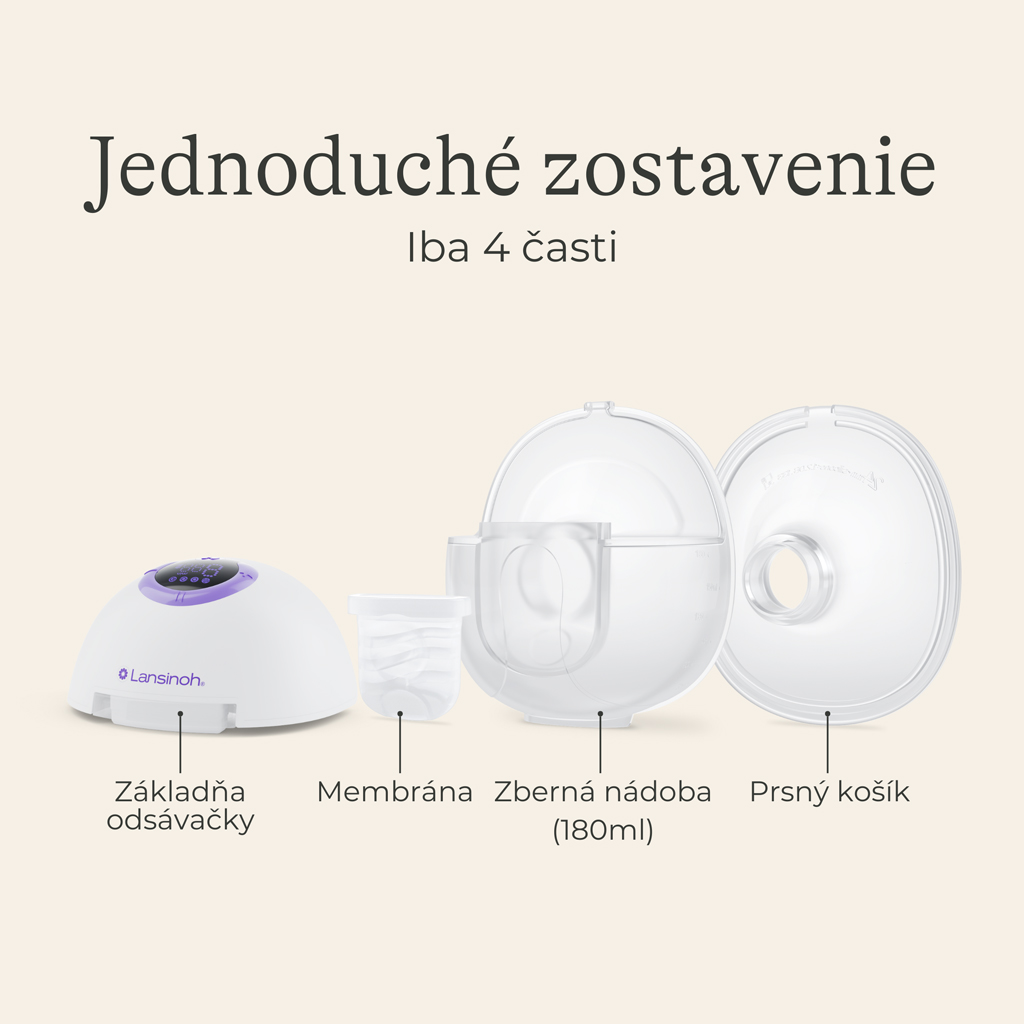 LANSINOH Odsávačka materského mlieka elektrická handsfree Solo