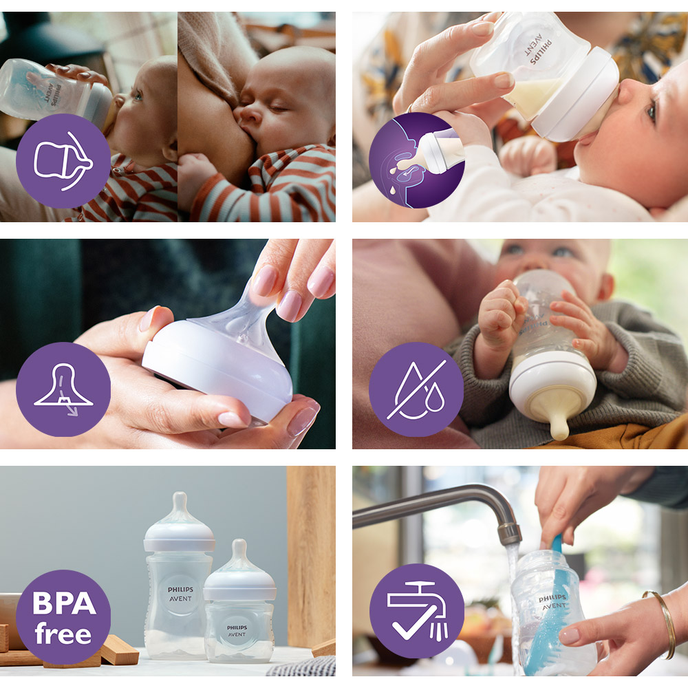 Philips AVENT Fľaša Natural Response 260 ml, 1m+ modrá