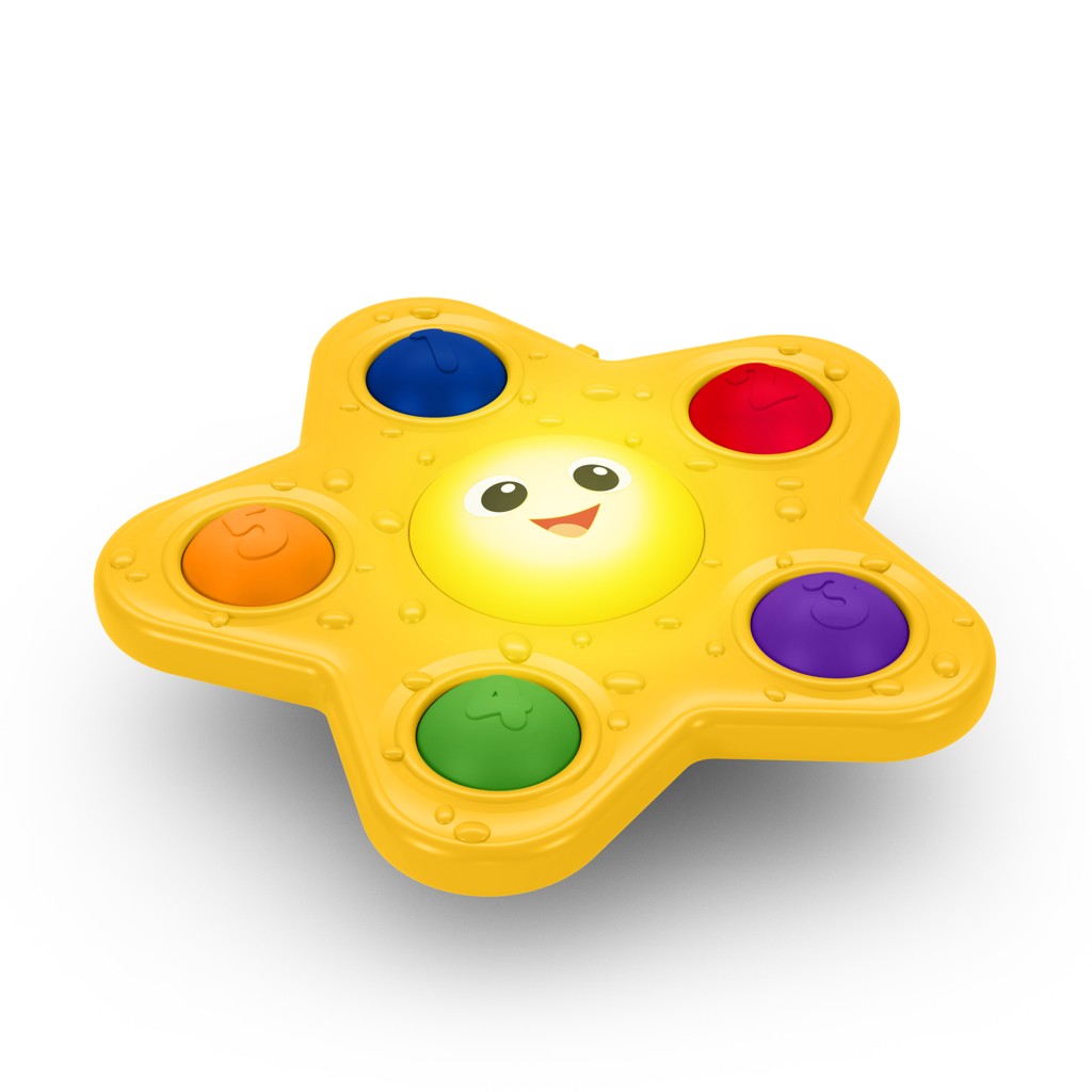 BABY EINSTEIN Hračka aktívna s prísavkou Pop &amp; Glow Starfish™ 6m+