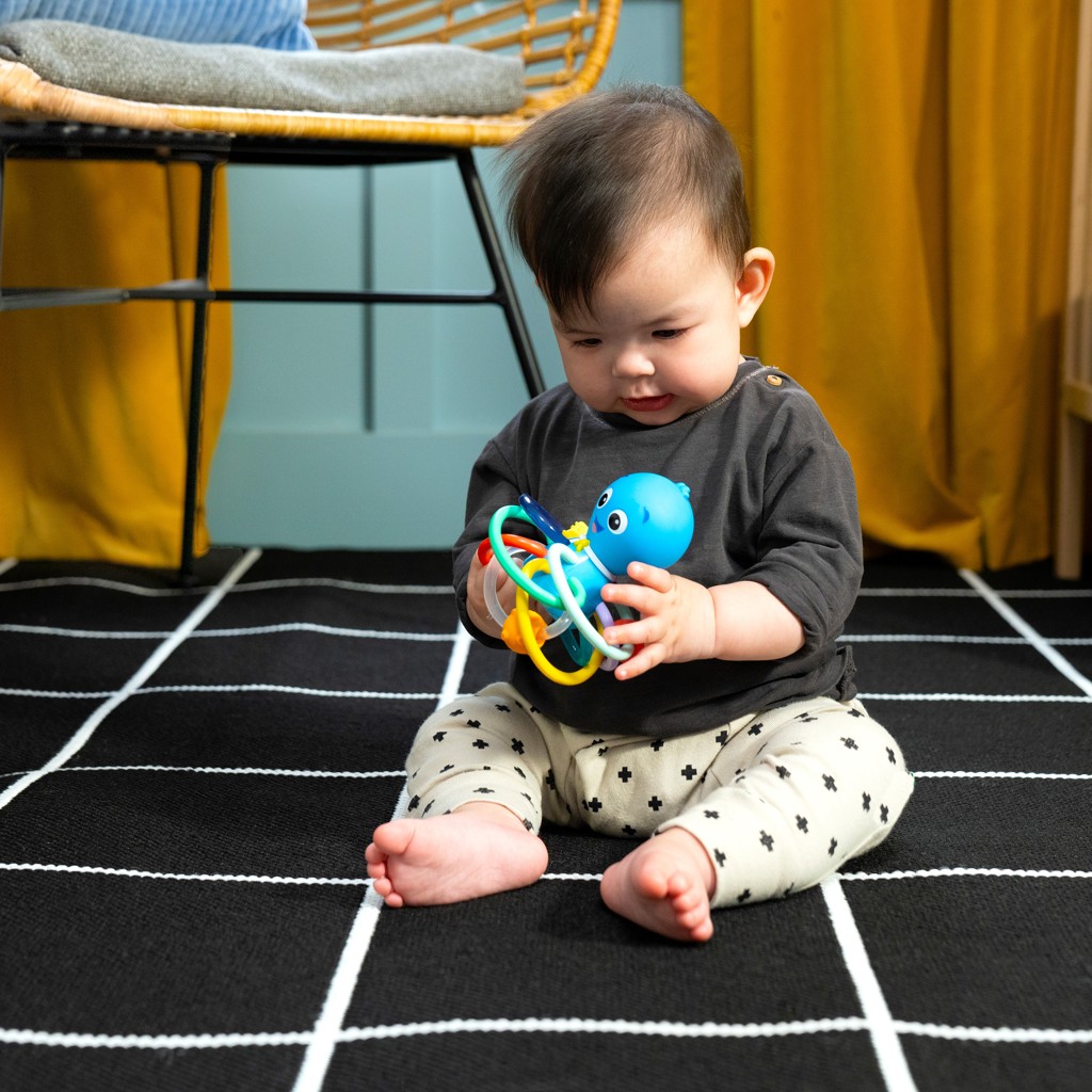 BABY EINSTEIN Hryzačka/hrkálka Opus’s Shake &amp; Soothe™ 0m+