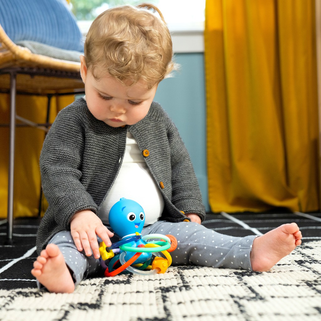 BABY EINSTEIN Hryzačka/hrkálka Opus’s Shake &amp; Soothe™ 0m+