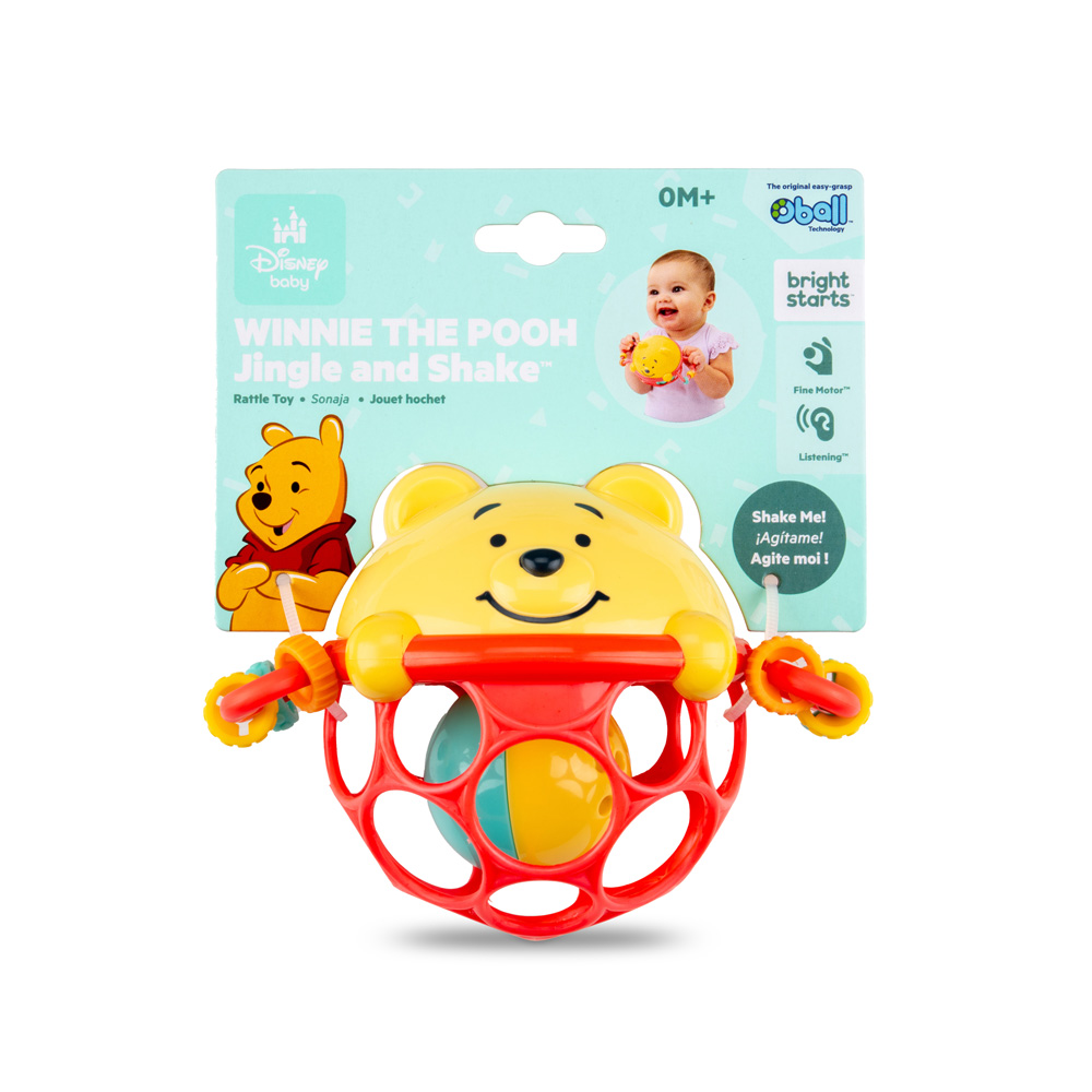 BRIGHT STARTS Hračka Oball hrkálka Winnie the Pooh Jingle &amp; Shake™ 0m+