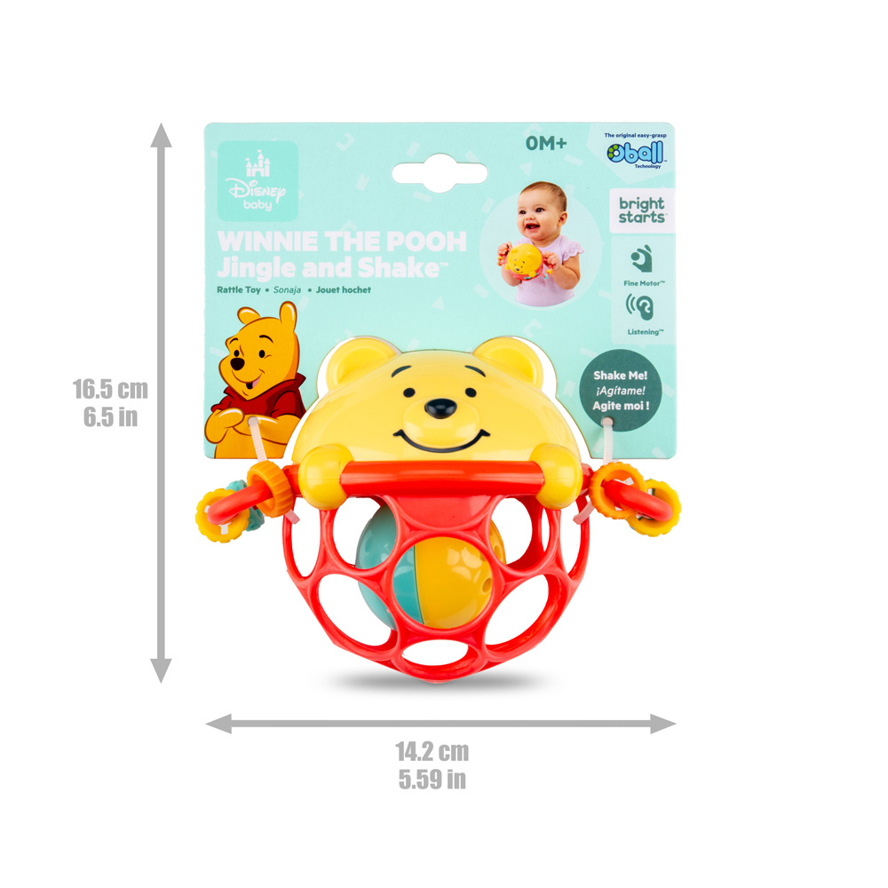 BRIGHT STARTS Hračka Oball hrkálka Winnie the Pooh Jingle &amp; Shake™ 0m+