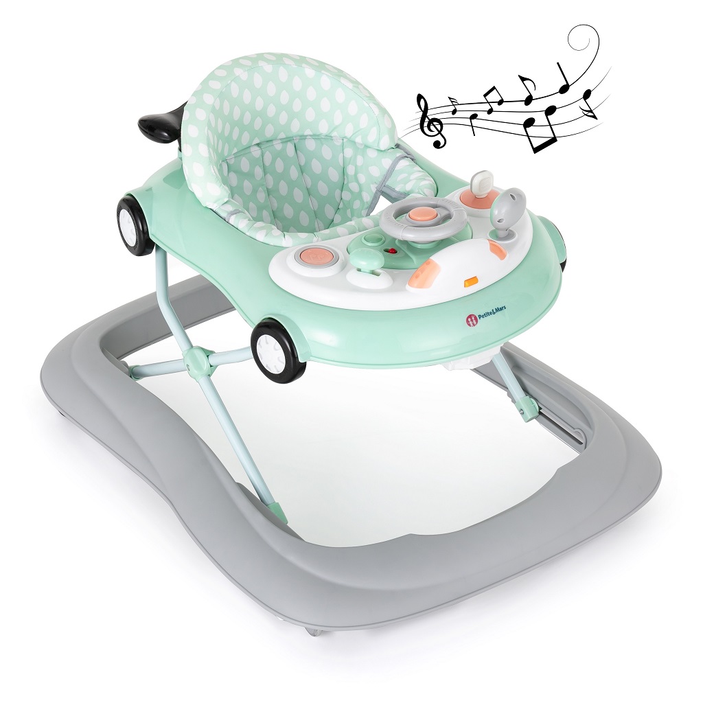 PETITE&amp;MARS Chodítko so zvukom Cabrio Green