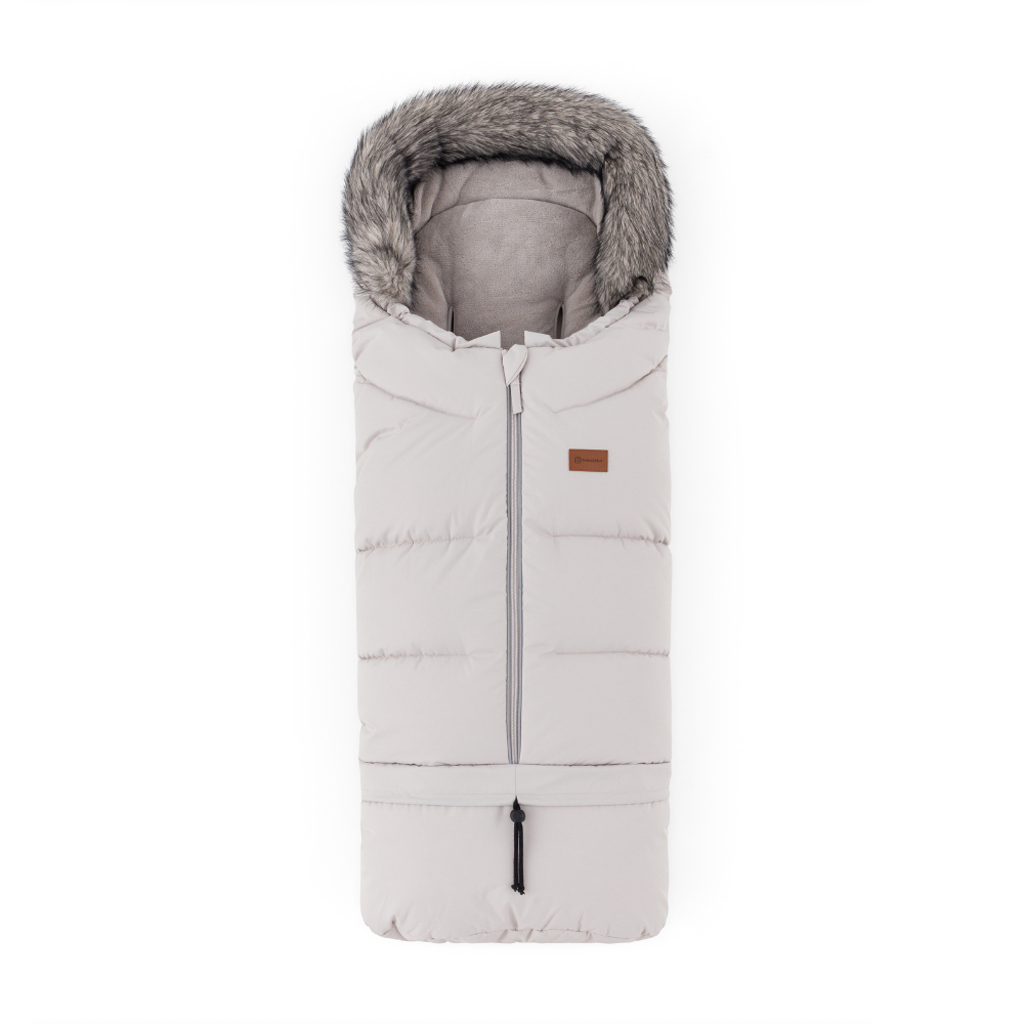 PETITE&amp;MARS Set zimný fusak Arctic 4v1 + rukavice na kočík Furry Champagne Shower