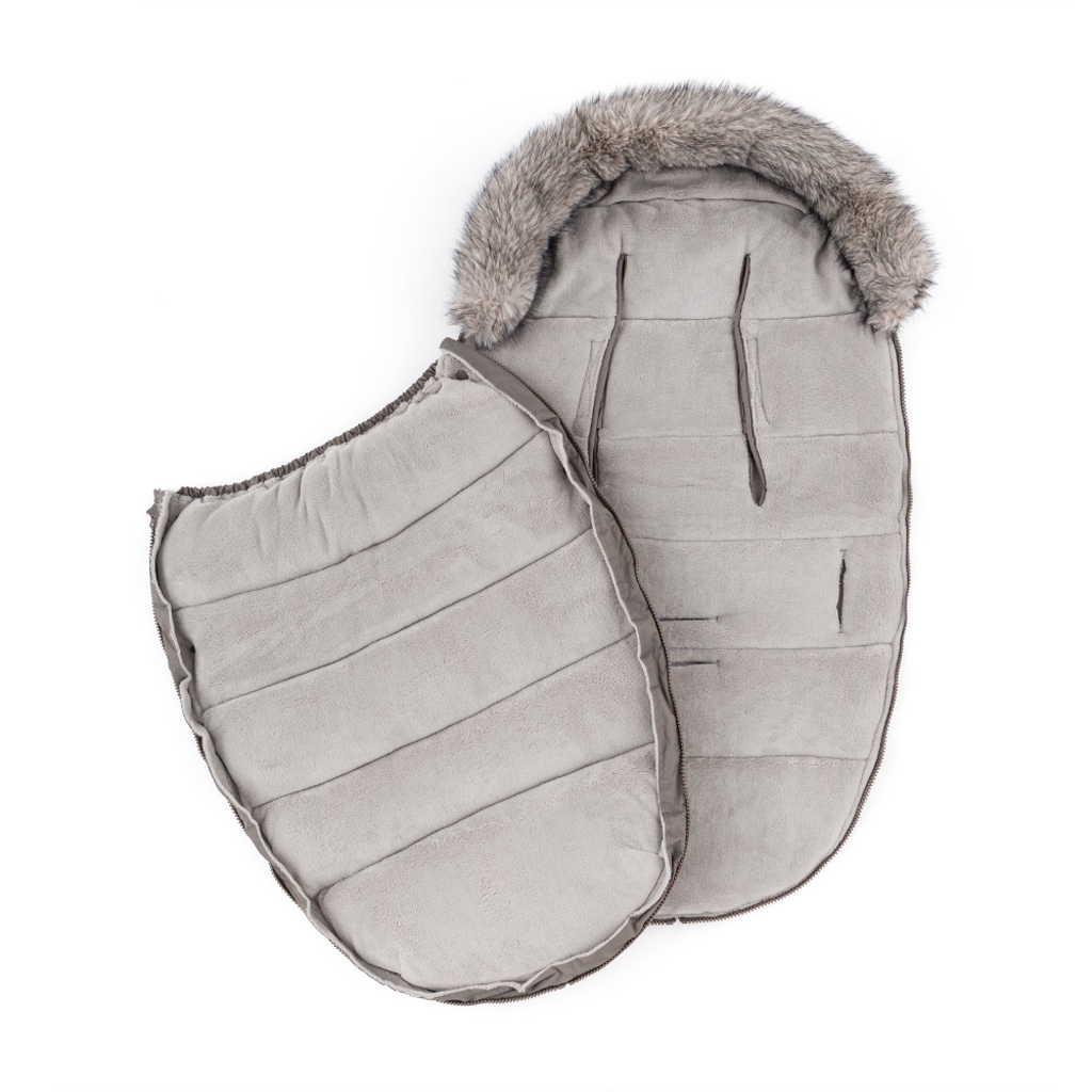 PETITE&amp;MARS Set zimný fusak Comfy 4v1 + rukavice na kočík Furry Mocha Mousse