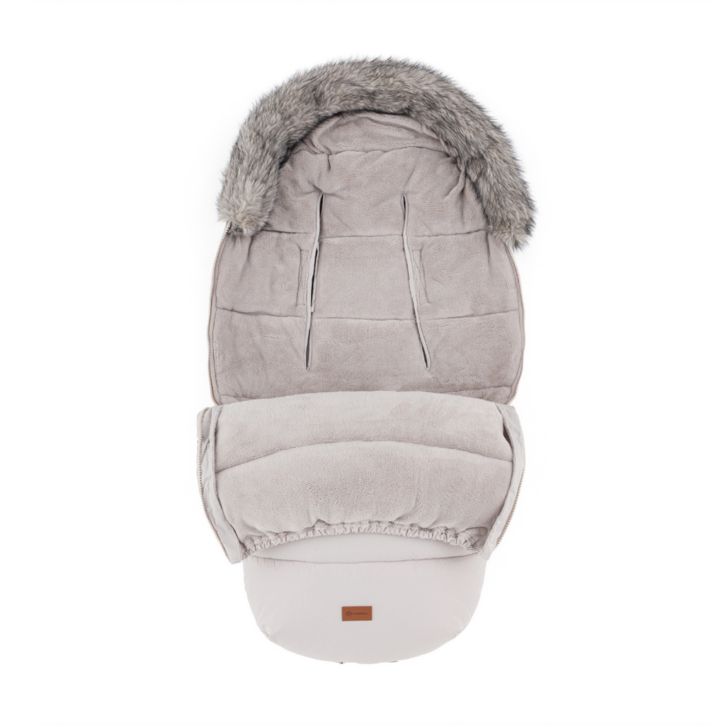 PETITE&amp;MARS Set zimný fusak Comfy 4v1 + rukavice na kočík Furry Rose Petal