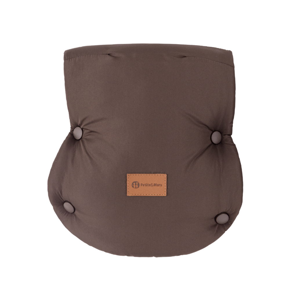 PETITE&amp;MARS Set zimný fusak Jibot 3v1 + rukavice na kočík Jasie Dark Walnut