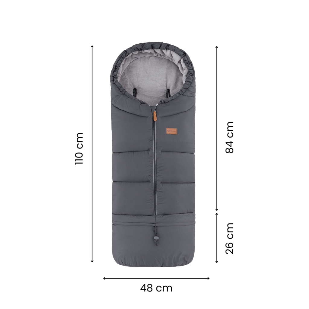 PETITE&amp;MARS Set zimný fusak Jibot 3v1 + rukavice na kočík Jasie Dark Walnut