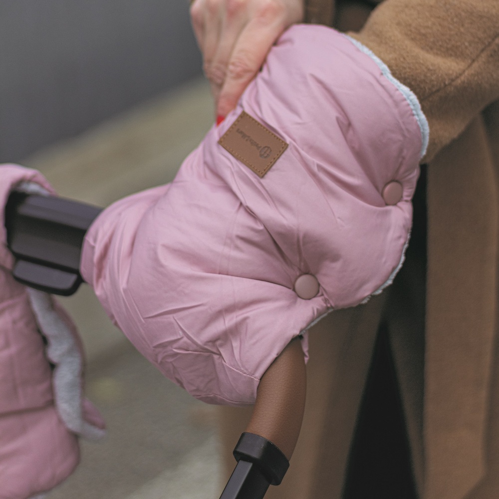 PETITE&amp;MARS Set zimný fusak Jibot 3v1 + rukavice na kočík Jasie Dusty Pink