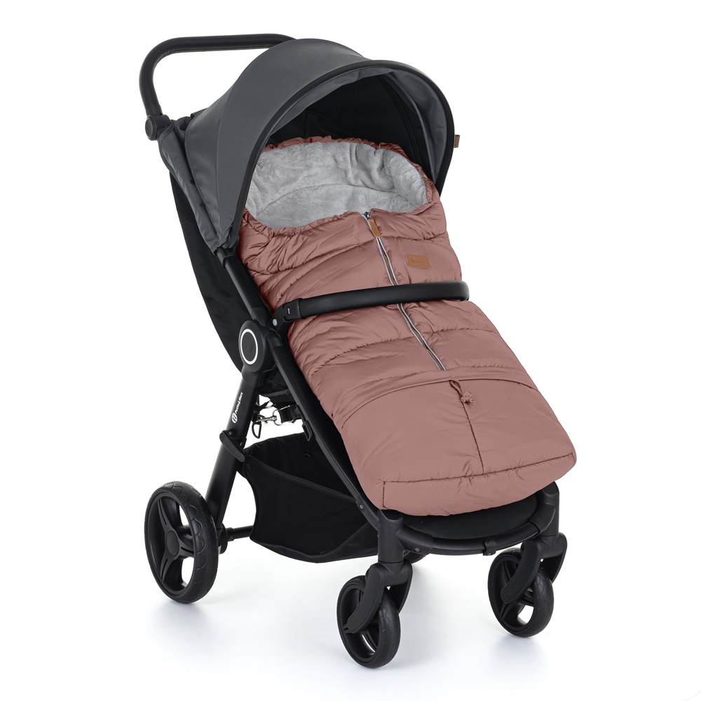 PETITE&amp;MARS Set zimný fusak Jibot 3v1 + rukavice na kočík Jasie Dusty Pink