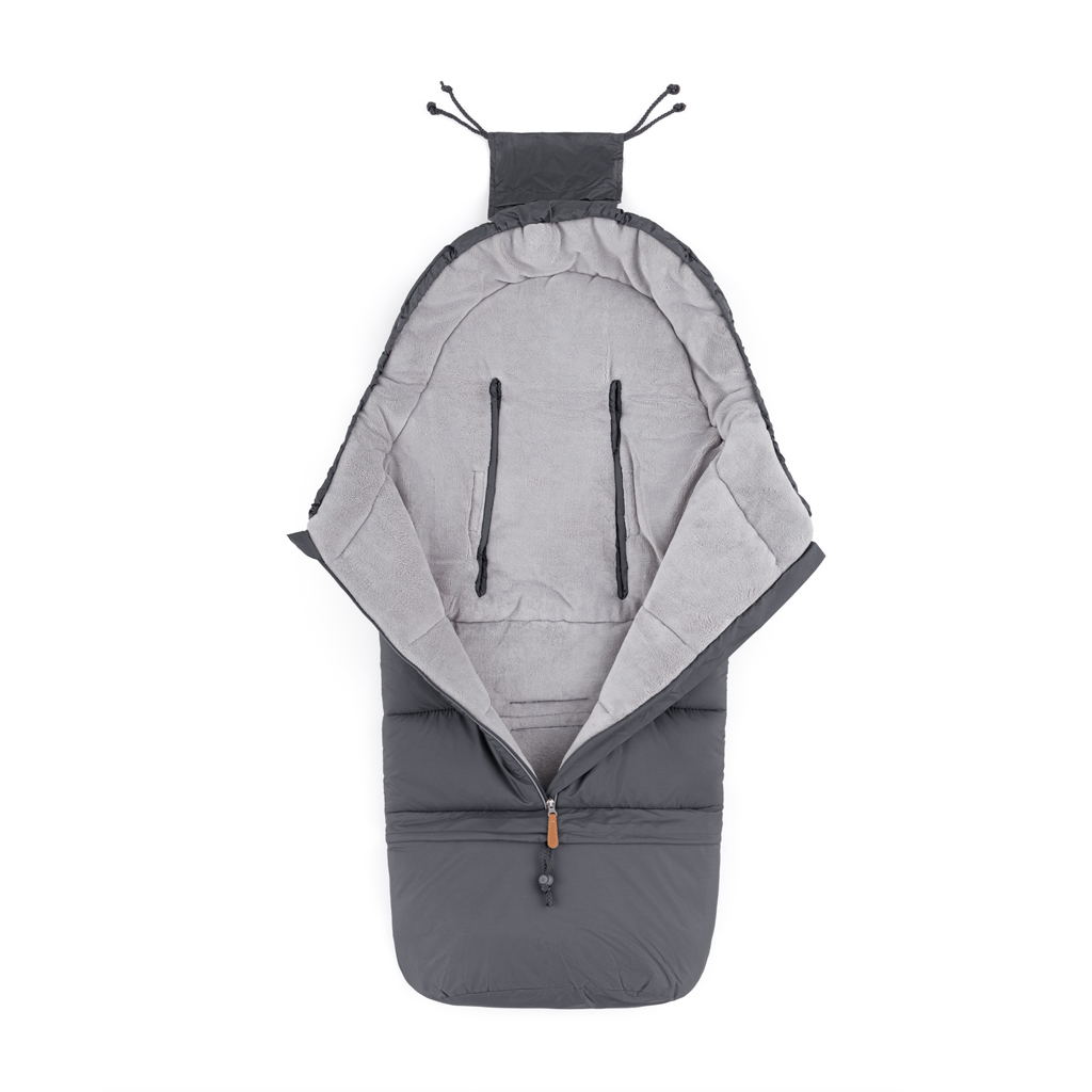 PETITE&amp;MARS Set zimný fusak Jibot 3v1 + rukavice na kočík Jasie Charcoal Grey