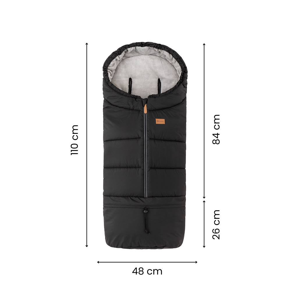 PETITE&amp;MARS Set zimný fusak Jibot 3v1 + rukavice na kočík Jasie Ink Black