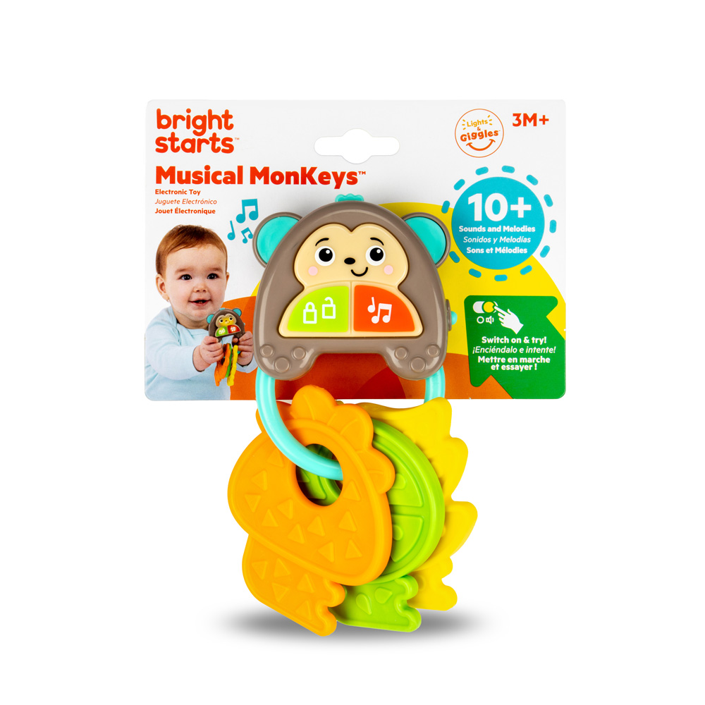 BRIGHT STARTS Hračka hudobná kľúče MonKeys™ 6m+