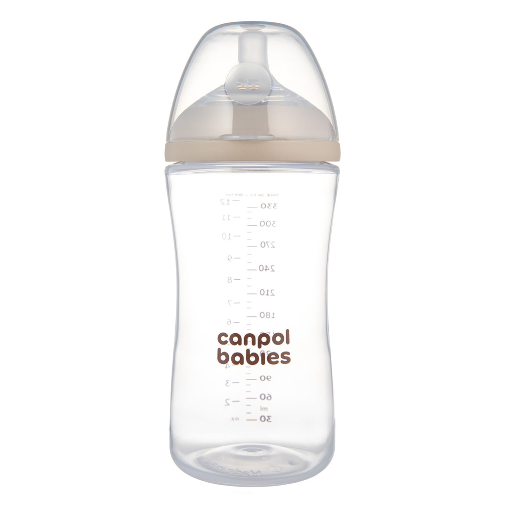 CANPOL BABIES Fľaša antikoliková Natural shape 330ml