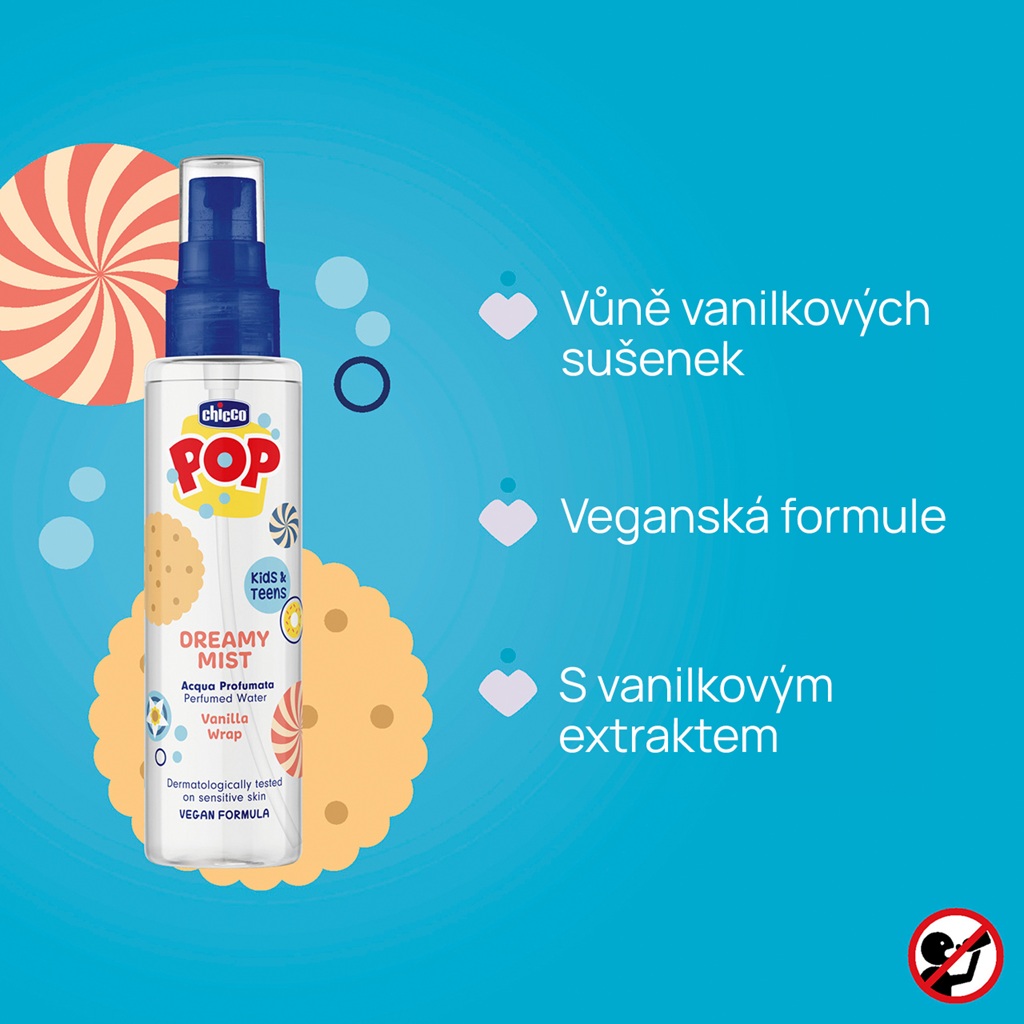 CHICCO Parfumovaná voda Dreamy Mist POP 150ml s prenosným obalom Zmrzlina