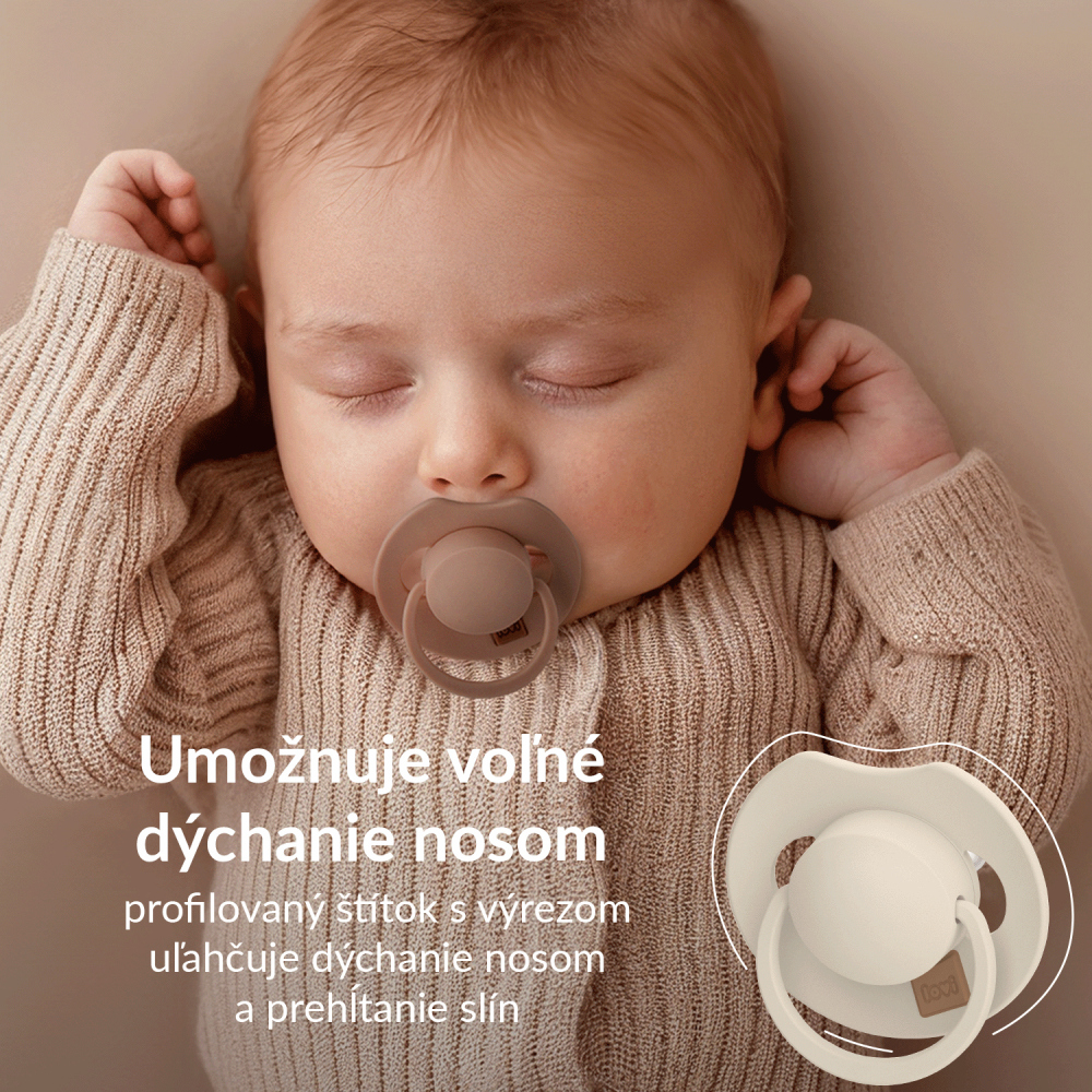 LOVI Cumlík svietiaci silikónový dynamický Prime 6-18m 2ks Ivory/Blush