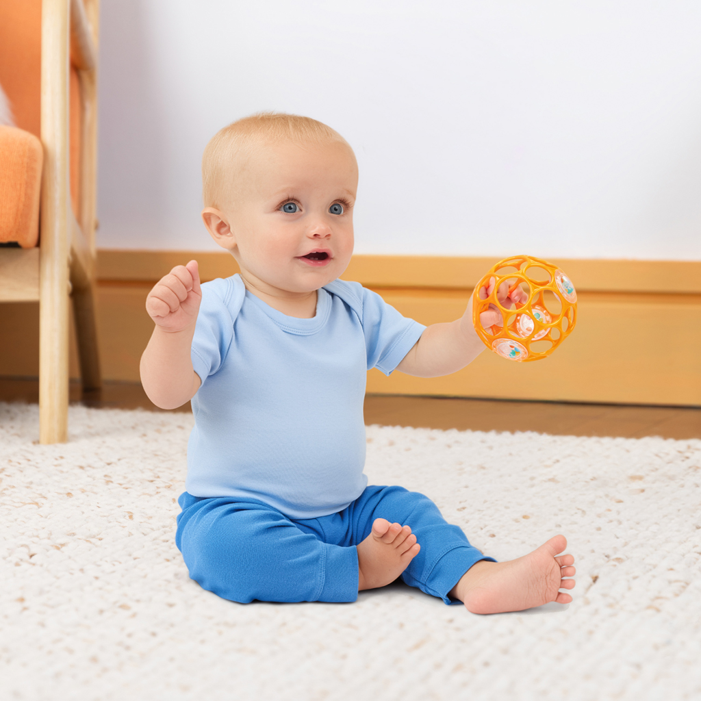 OBALL Hračka Oball RATTLE 10 cm orange 0m+