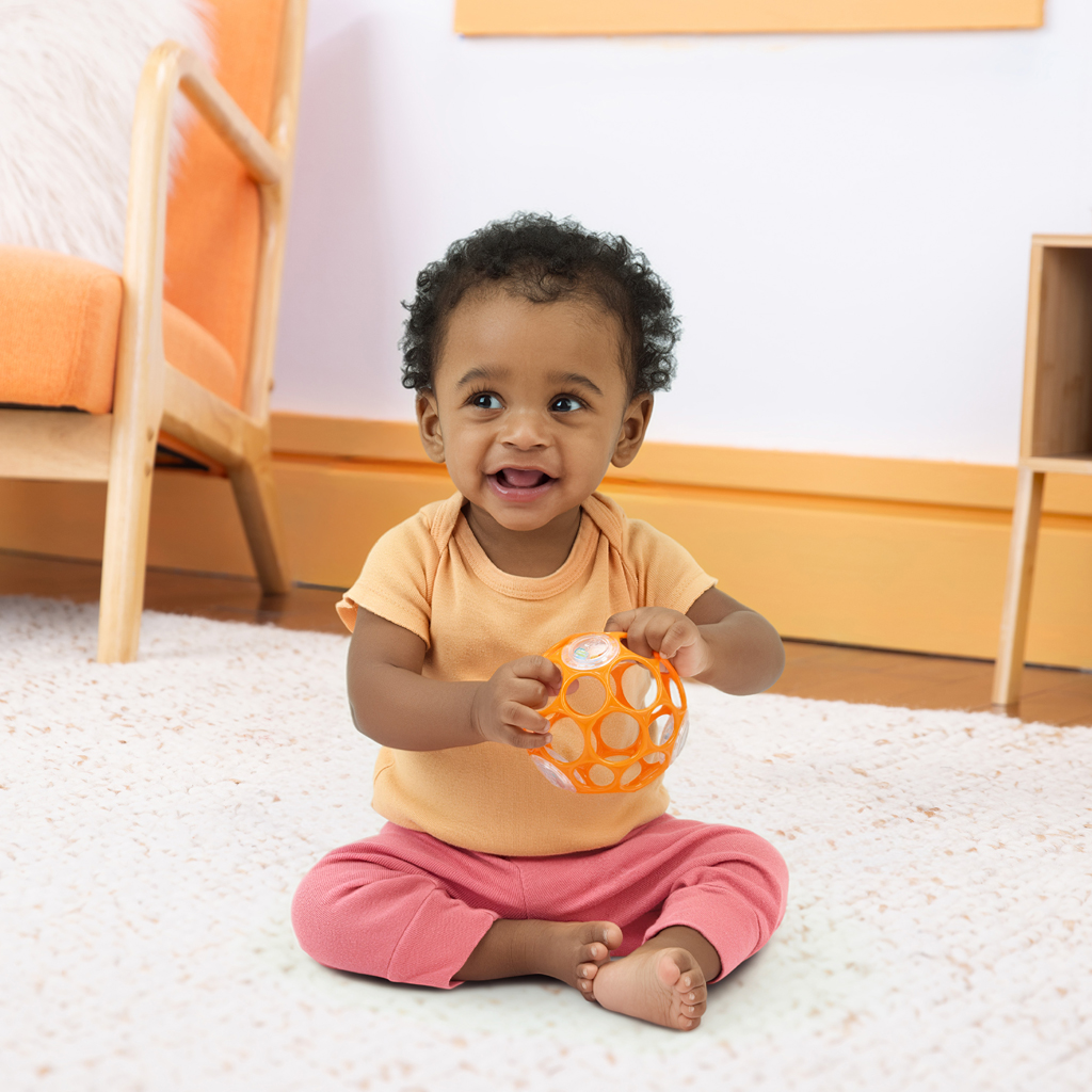 OBALL Hračka Oball RATTLE 10 cm orange 0m+