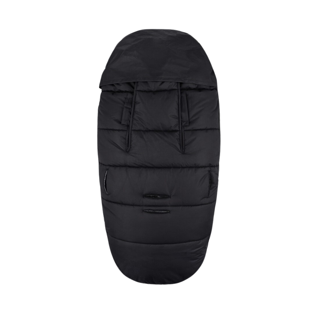 PETITE&amp;MARS Set zimný fusak Comfy 4v1 + rukavice na kočík Furry Forever Black