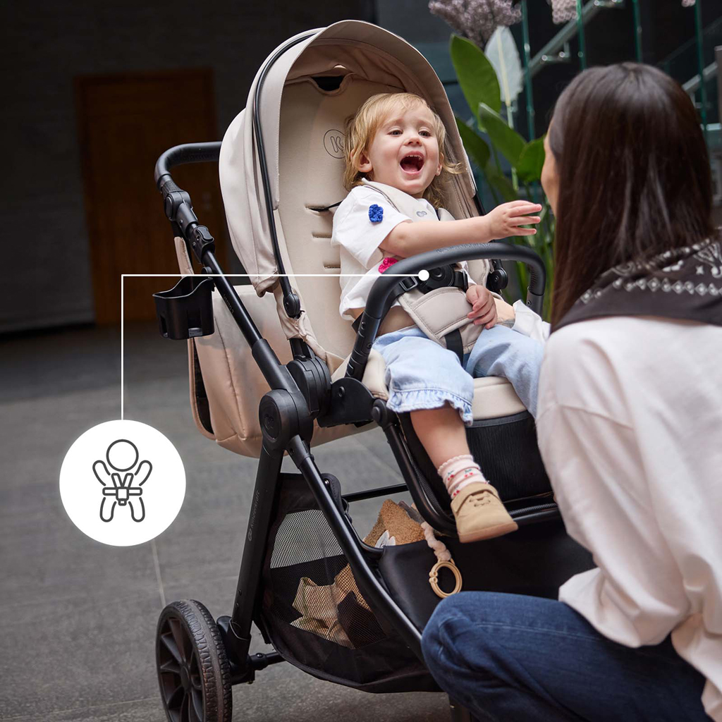 KINDERKRAFT Kočík kombinovaný Vesto 2 3v1 Beige