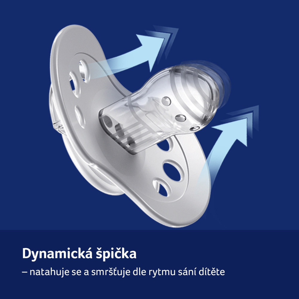 LOVI Cumlík dynamický silikónový Night&amp;Day 6-18m 2ks dievča