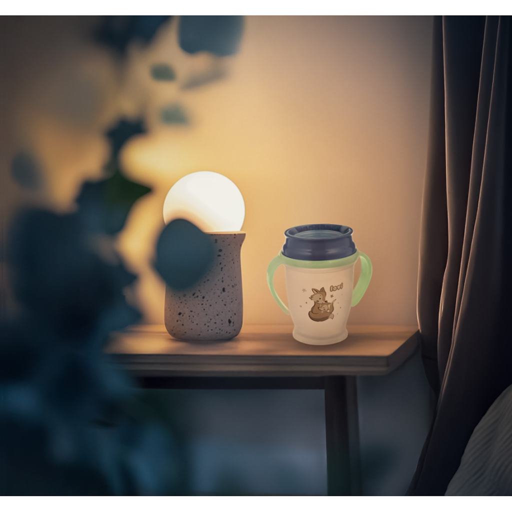 LOVI Hrnček 360° Night&amp;Day 250ml líška