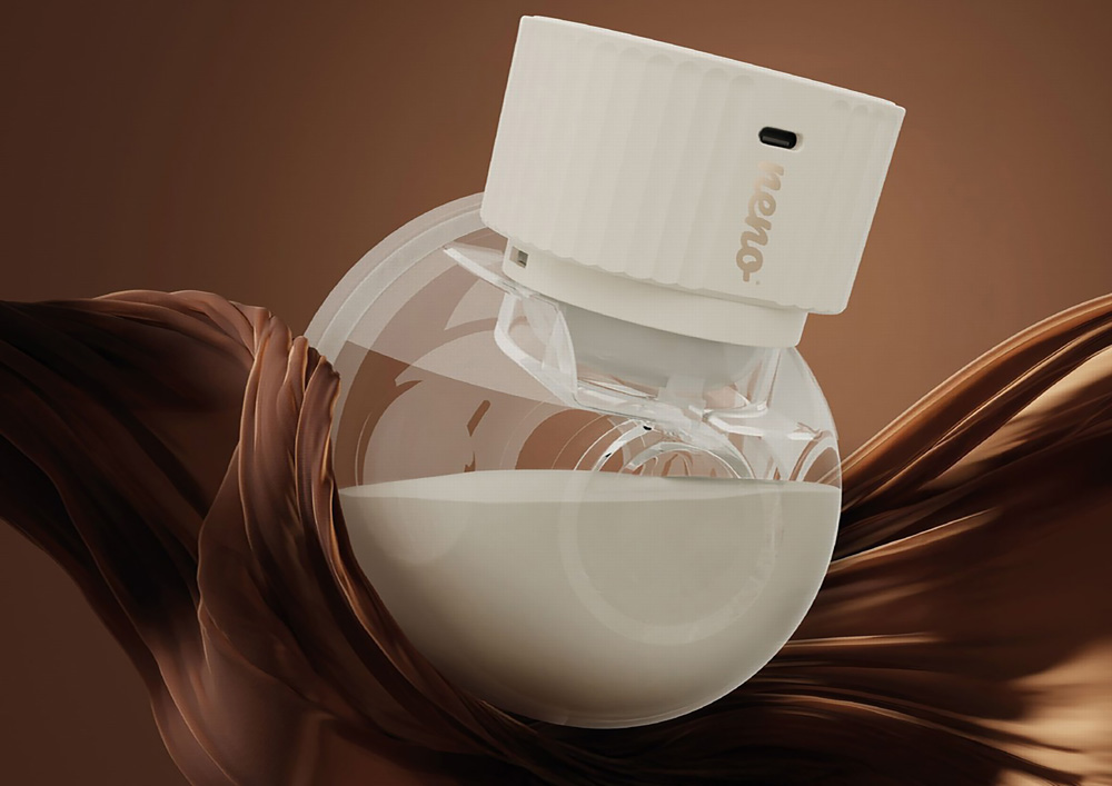 NENO Odsávačka mlieka Vento Duo bezdrôtová hands-free mušľová 3-fázová, USB-C