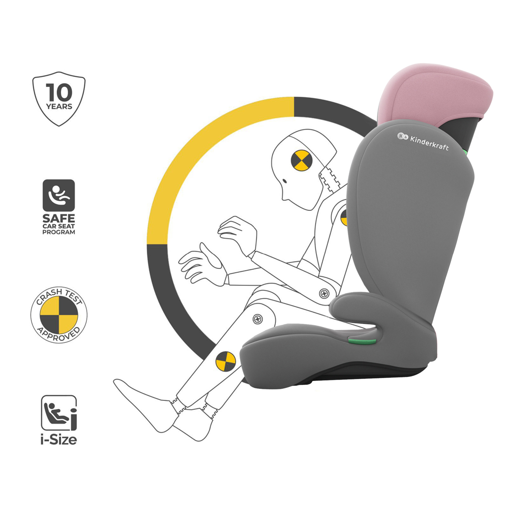 KINDERKRAFT Autosedačka i-Spark 2 Plus i-Size (100-150 cm) Pink
