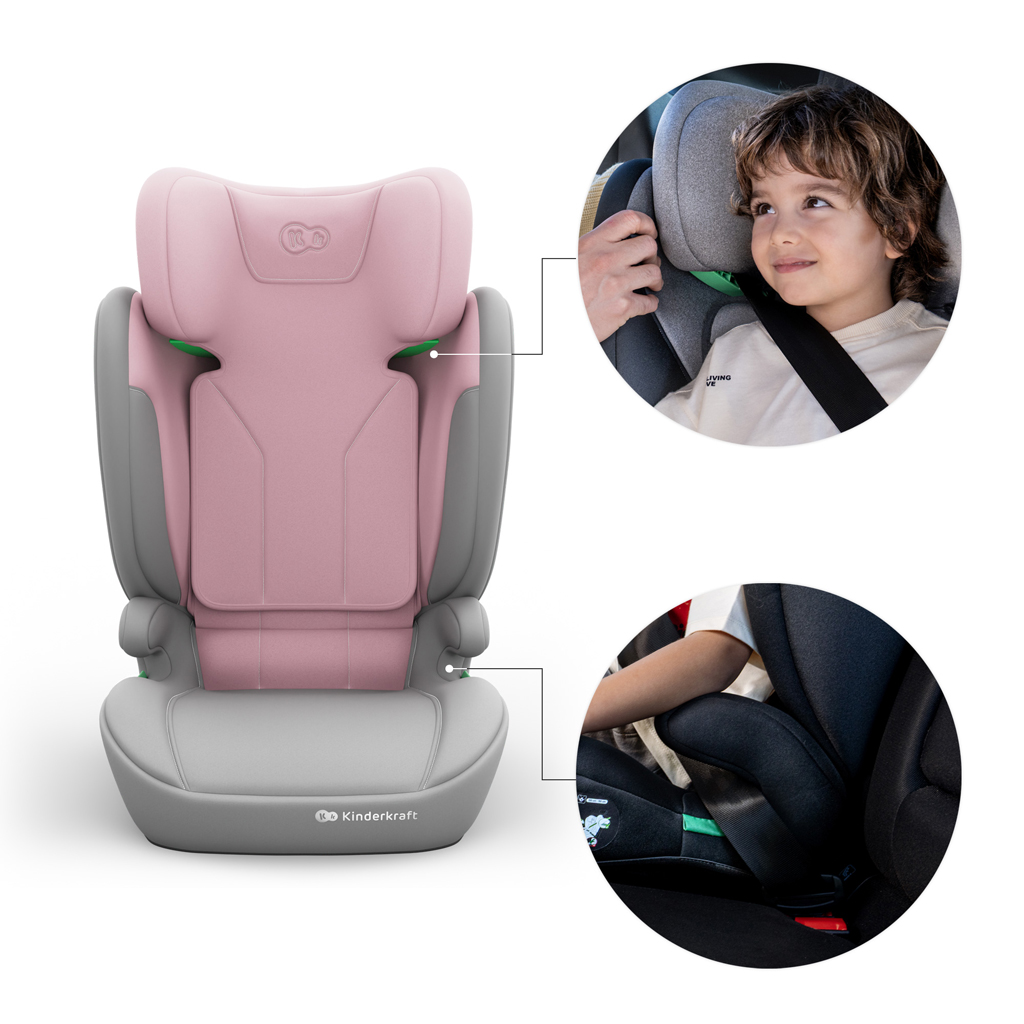 KINDERKRAFT Autosedačka i-Spark 2 Plus i-Size (100-150 cm) Pink