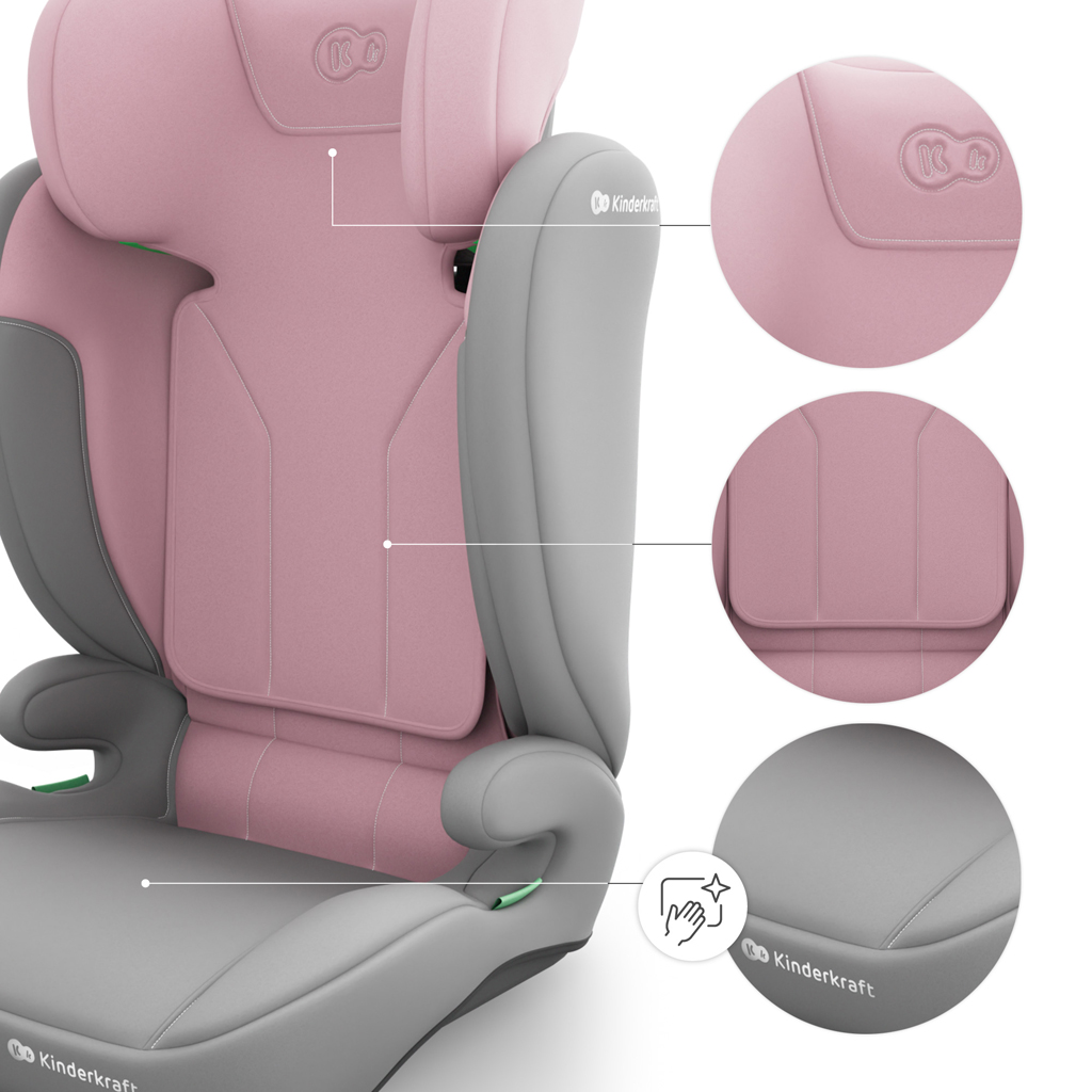 KINDERKRAFT Autosedačka i-Spark 2 Plus i-Size (100-150 cm) Pink