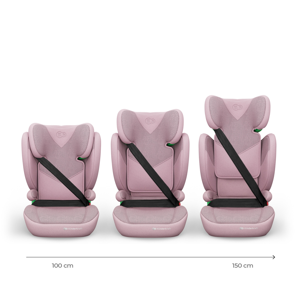 KINDERKRAFT Autosedačka Junior Fix 2 Plus (100-150 cm) Pink