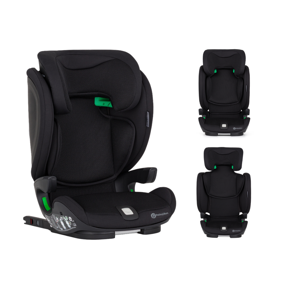 PETITE&amp;MARS Autosedačka Elite Fix Pro i-Size Coal Black Air 100-150 cm (15-36 kg)